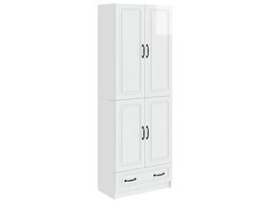Buffet - ensemble de meubles 2 pc blanc brillant bois d'ingénierie