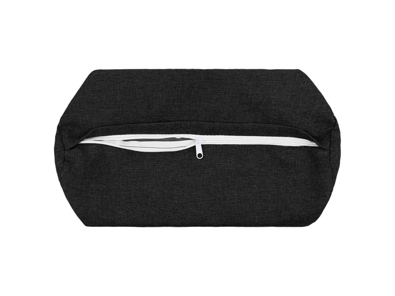  Lot de 2 coussins avec oreiller, coussins décoratifs heerlen noir tissu cf50288  - Conforama D