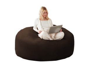 Fauteuil pouf 90x90x50 cm pliable — marron