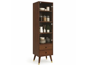Vitrine coloris bois foncé <strong>DESVIAE</strong> <strong></strong> - 39.8 cmx35 cm
