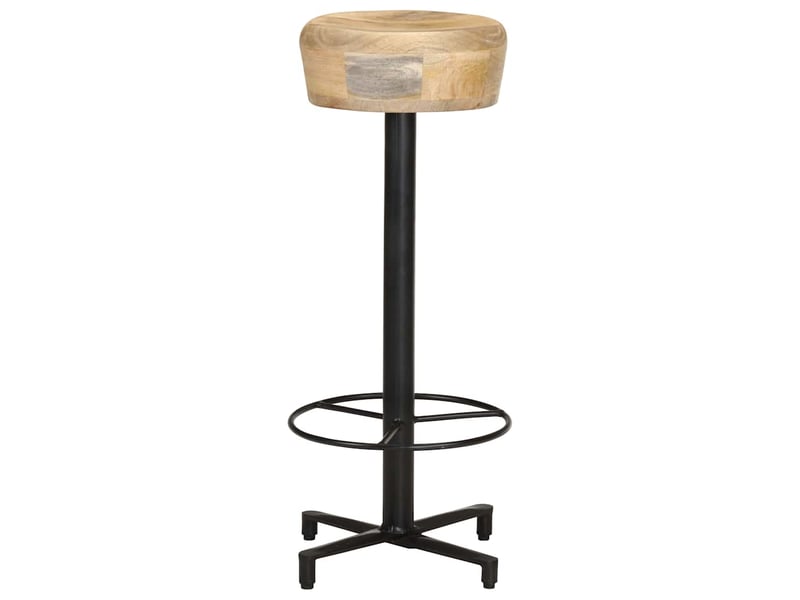  Lot de 2 tabouret de bar, chaise de bar 76 cm bois de manguier massif  - Conforama C
