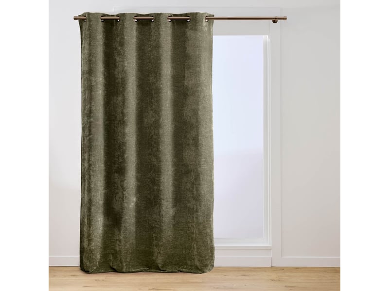  Rideau tamisant à œillets en velours chenille 140x260 cm  - Conforama A