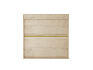 Armoire de salle de bain murale 2 portes sans poignées, rangement fermé, en mdf aspect chêne, 60 × 21,6 × 58 cm
