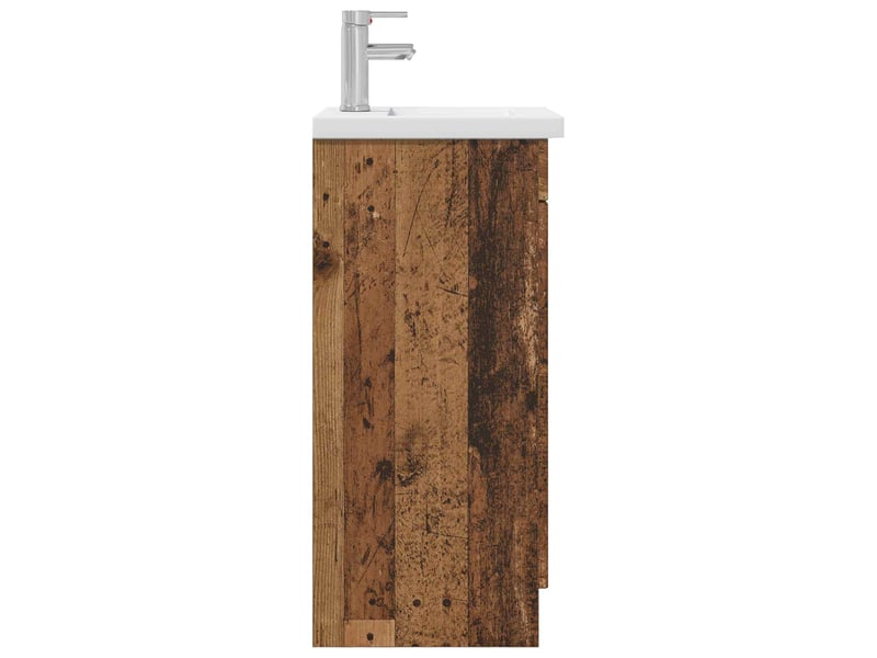 Meuble de salle de bain avec évier bois ancien shl3931 - Conforama E