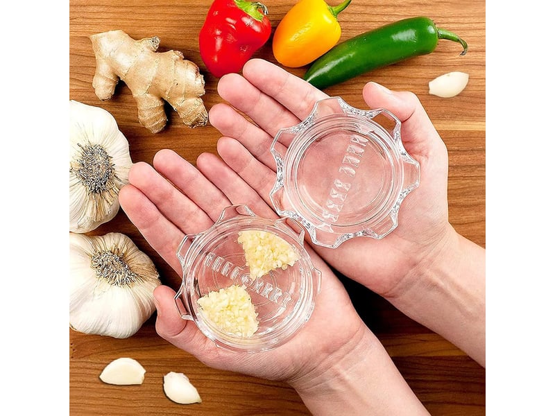  Presse-ail plastique rouleau éplucheur d'ail ail peeler crusher cuisine gingembre ail crusher multifonctions appareil d'ail cadeaux pour parents, ami  - Conforama B