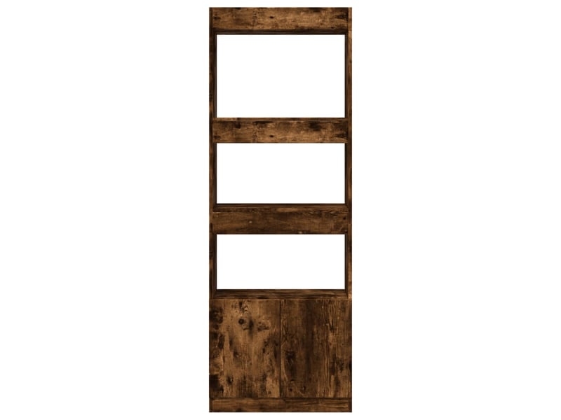  Buffet haut, meuble de rangement 63x33x180 cm chêne fumé bois d'ingénierie  - Conforama E