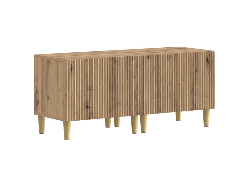  Ensemble de 3 meubles tv - banc tv - meuble de rangement led arnhem 3 pcs chêne artisanal  - Conforama D