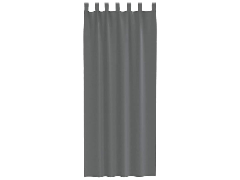  Lot de 2 rideaux en voile, voilages avec boucles gris foncé 140x260 cm cf44303  - Conforama D