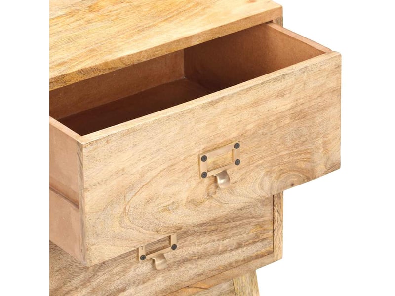  Table de chevet - cabinet de chevet - table de nuit 40x35x55 cm bois de manguier solide  - Conforama E