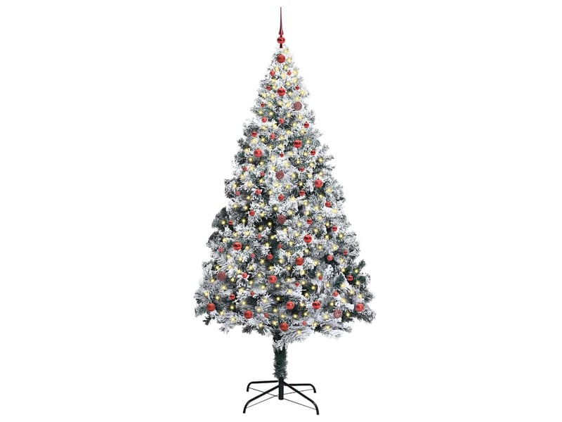 Sapin de noël - arbre de noël artificiel blanc 240 cm pvc, acier et plastique - Conforama C