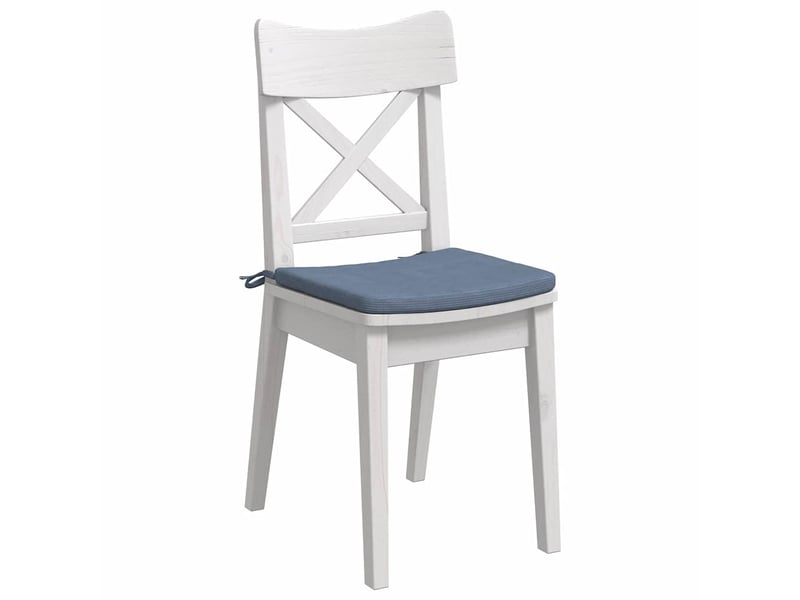  Lot de 4 coussins de siège, coussins décoratifs tissu en velours côtelé bleu cf59977  - Conforama C