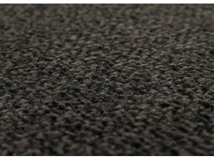 Lot de 6 chaises de salle à manger dossier haut assise rembourrée et protections de sol tissu noir et bois massif 04_0009068