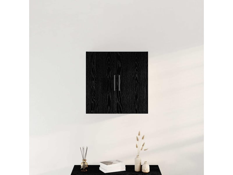  Meuble mural, meuble de rangement salon 60 x 31,5 x 60 cm bois d'ingénierie chêne noir  - Conforama D