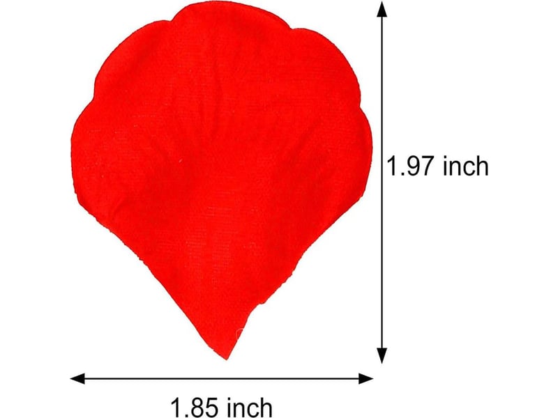 Petales de rose artificiels - en soie - rouge - 4 5 x 5 5 cm - pour decoration mariage fete romantique - 3500 unites - Conforama B
