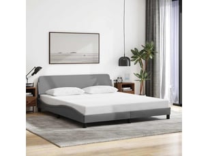 Lit 2 places 180x200 cm coloris gris