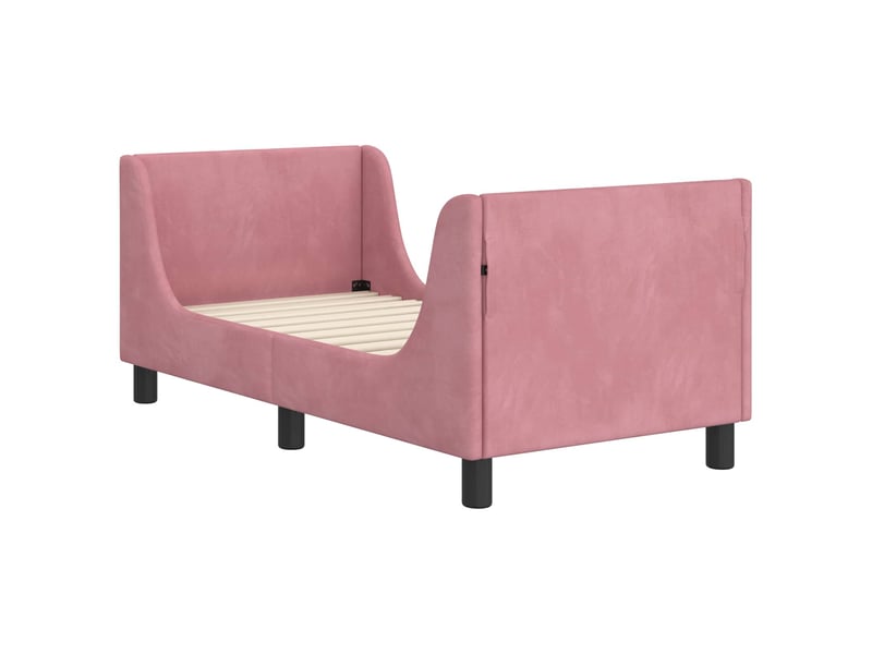Lit simple- lit adulte - cadre de lit pour tout-petit avec tête de lit rose 70 x 140 cm - Conforama C