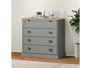 Commode 1 tiroir(s)    <strong></strong> <strong></strong> coloris gris largeur 80 cm