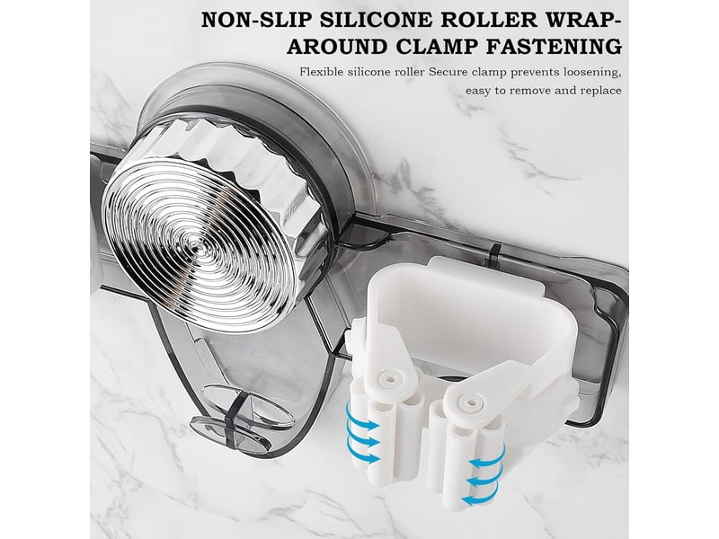  Lot de 2 supports de balai à franges ventouse, porte mural vadrouille sans perçage, organisateur outils nettoyage pour salle de bain, gris transparent CSLJY-LIEN0002535CSLJY - Conforama D
