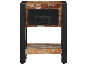 Lot de 2 tables de chevet - cabinet de chevet - table de nuit multicolore bois massif de manguier brut