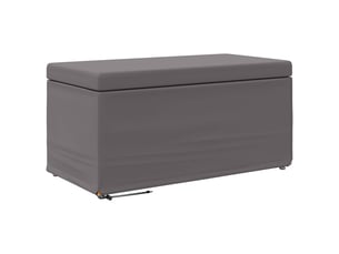 Tabouret bas, ottoman gris 81x41x40 cm