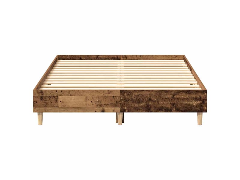  Lit double- lit adulte -  cadre de lit sans matelas vieux bois 120x190 cm bois ingénierie  - Conforama D