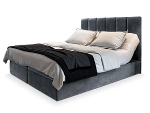 Lit avec rangement 180x200 cm <strong>MASSENO</strong> <strong></strong> coloris gris