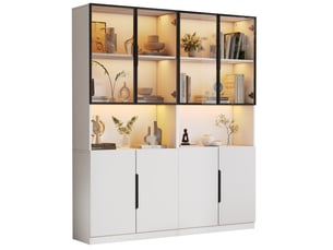 Vitrine coloris blanc  MODENUIT   - 80 cmx200 cm