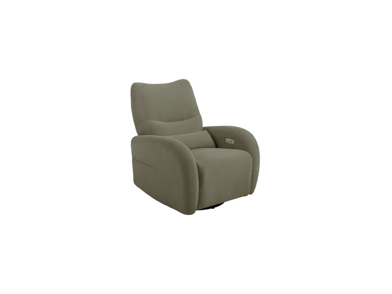 Fauteuil relax électrique relaxio - tissu vert kaki - rotatif 360° - Conforama A