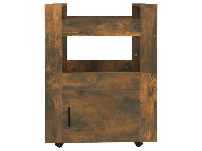  Desserte de cuisine, chariot de rangement chêne fumé 60x45x80 cm bois d'ingénierie shl48752  - Conforama E