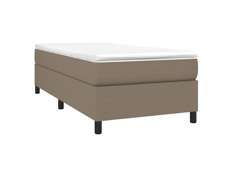  Lit simple- lit adulte -  cadre de lit à lattes taupe 100x200 cm tissu  - Conforama B