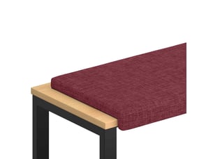 Coussin de banc, coussin d'assise, coussin de canapé tissu bordeaux profondeur 35 cm cf53778