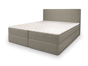 Lit avec rangement 160x200 cm <strong>MASSENO</strong>  <strong></strong> coloris beige