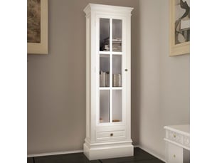 Meuble de bibliothèque avec 3 étagères blanc bois