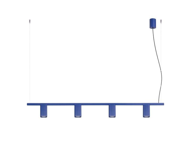  Lustre rayo 4 outremer aluminium moderne 208x122x6cm SL.3214 - Conforama A