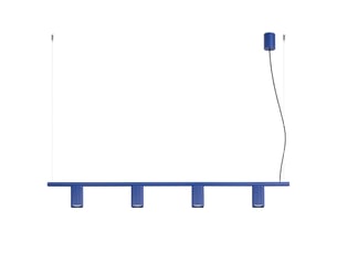 Lustre rayo 4 outremer aluminium moderne 208x122x6cm