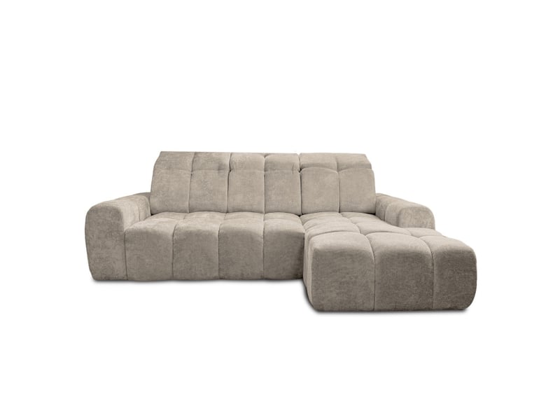  Canapé d'angle droit relax krabi avec coffre tissu kiara beige KRABI-M-KIA852-R - Conforama C