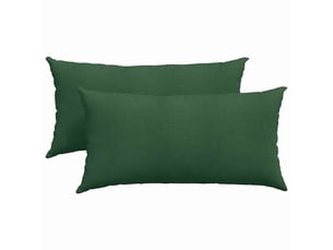 Lot de 2 coussins de canapé, coussins décoratifs vert foncé 80 x 40 cm cf59194