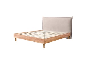 Lit 2 places 160x200 cm BOBOCHIC CHARLIE coloris beige