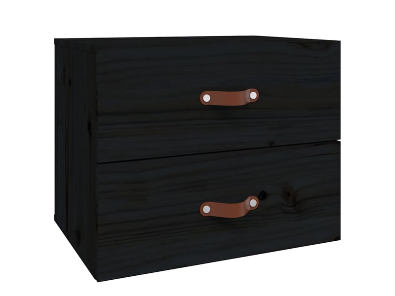 Table de chevet - cabinet de chevet - table de nuit murale noir 50x36x40 cm  - Conforama A
