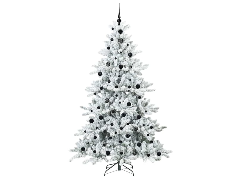  Sapin de noël, arbre de noël artificiel à branches articulées blanc 210 cm shl2952  - Conforama C