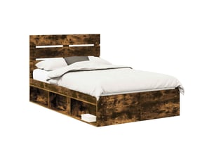 Lit 2 places 135x190 cm coloris marron