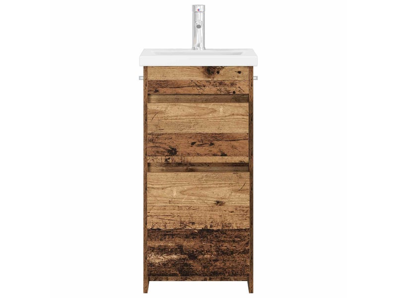  Meuble de salle de bain avec évier bois ancien shl1110  - Conforama C