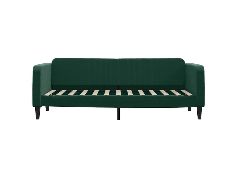  Lit simple- lit adulte -  lit de repos sans matelas vert foncé 80x200 cm velours  - Conforama B