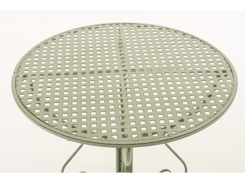  Table de jardin en fer forgé diamètre ø 70 cm vert vieilli mdj10048  - Conforama B
