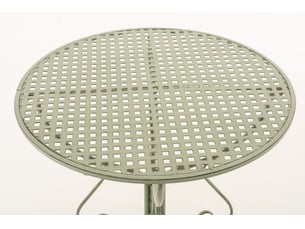 Table de jardin en fer forgé diamètre ø 70 cm vert vieilli mdj10048