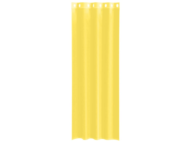  Lot de 2 rideaux en voile, voilages avec œillets jaune cf44373  - Conforama D