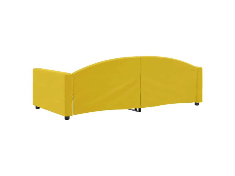  Lit simple- lit adulte -  lit de repos sans matelas jaune 100x200 cm velours  - Conforama D