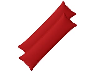 Lot de 2 coussins avec oreiller, coussins décoratifs houten rouge lin synthétique cf51208