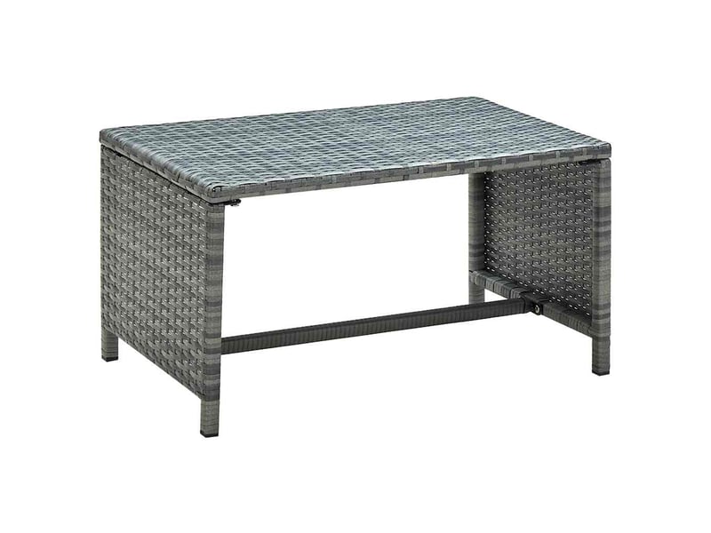  Table basse | table d'appoint salon anthracite 70x40x38 cm résine tressée  - Conforama A