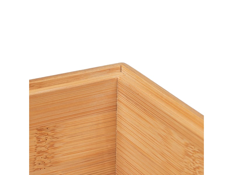  Boîte de rangement empilable pratique salon 14 x 30 x 20 cm en bambou naturel 13_0012728  - Conforama E